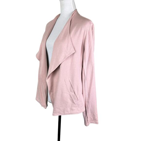 Caslon Blush Pink Open Front Cotton Knit Casual Cardigan Lightweight Jacket - Picture 2 of 12